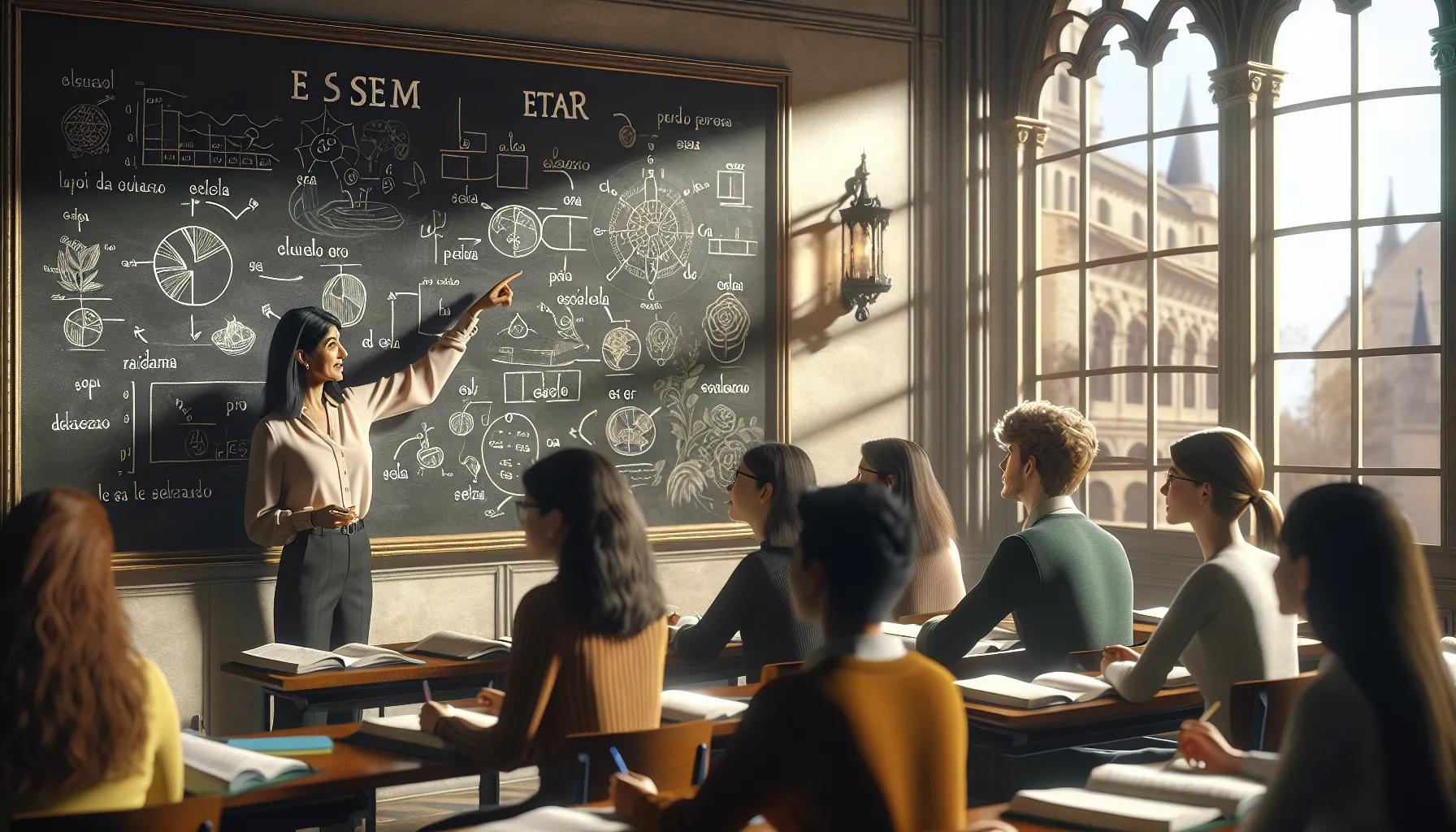A teacher explaining