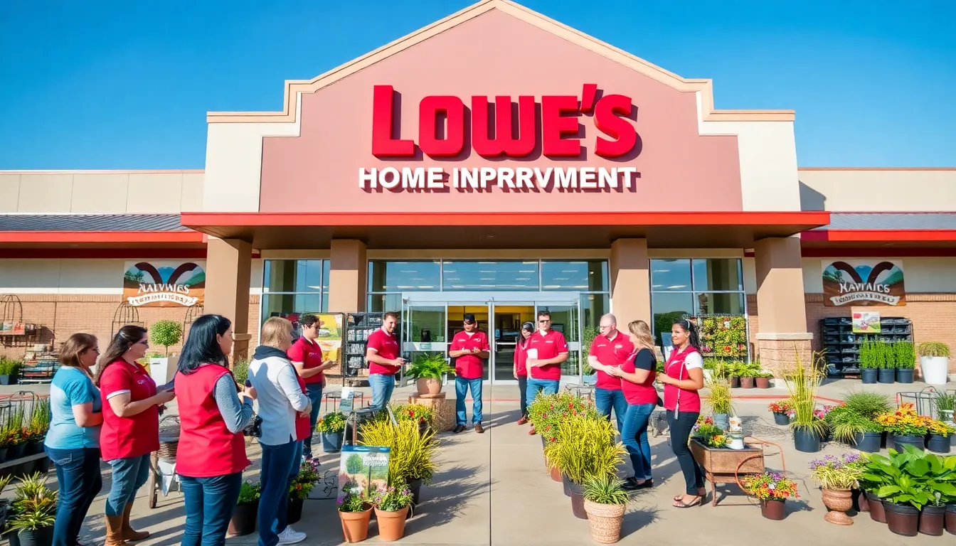 Lowe's Home Improvement store with staff assisting customers.