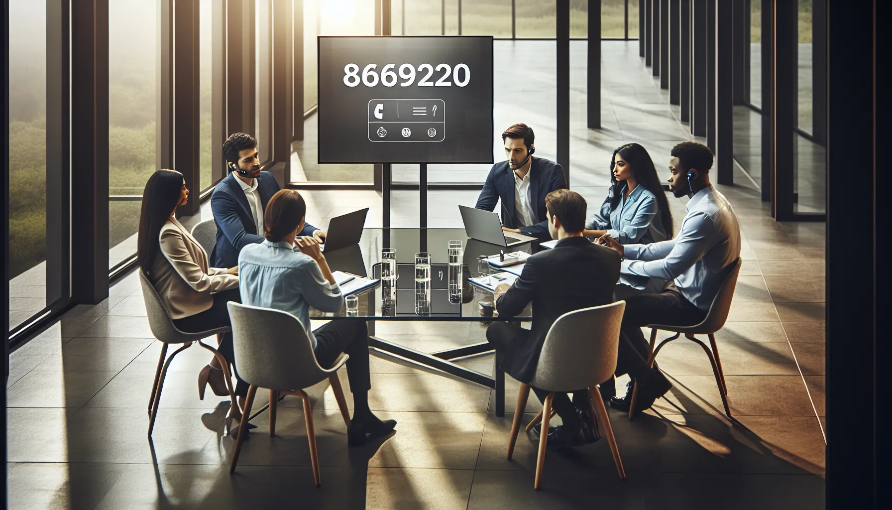 diverse team discussing communication strategies in a modern office.