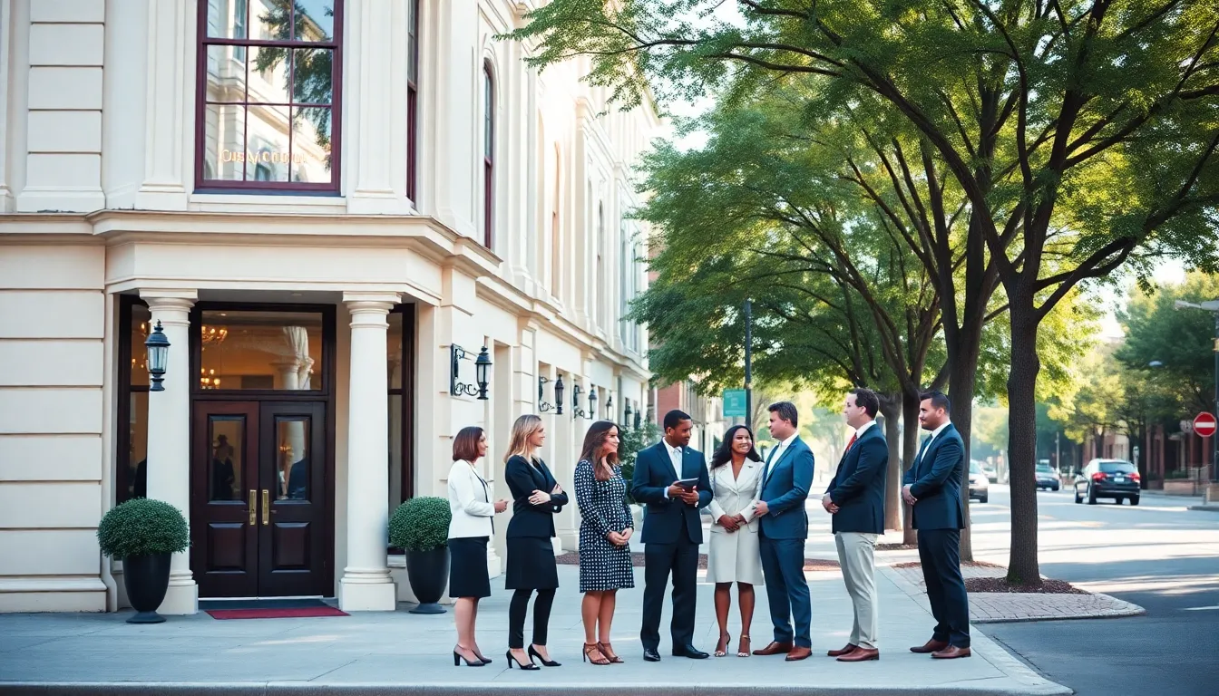 C.C. Carter Funeral Home with diverse professionals engaging in respectful discussion.