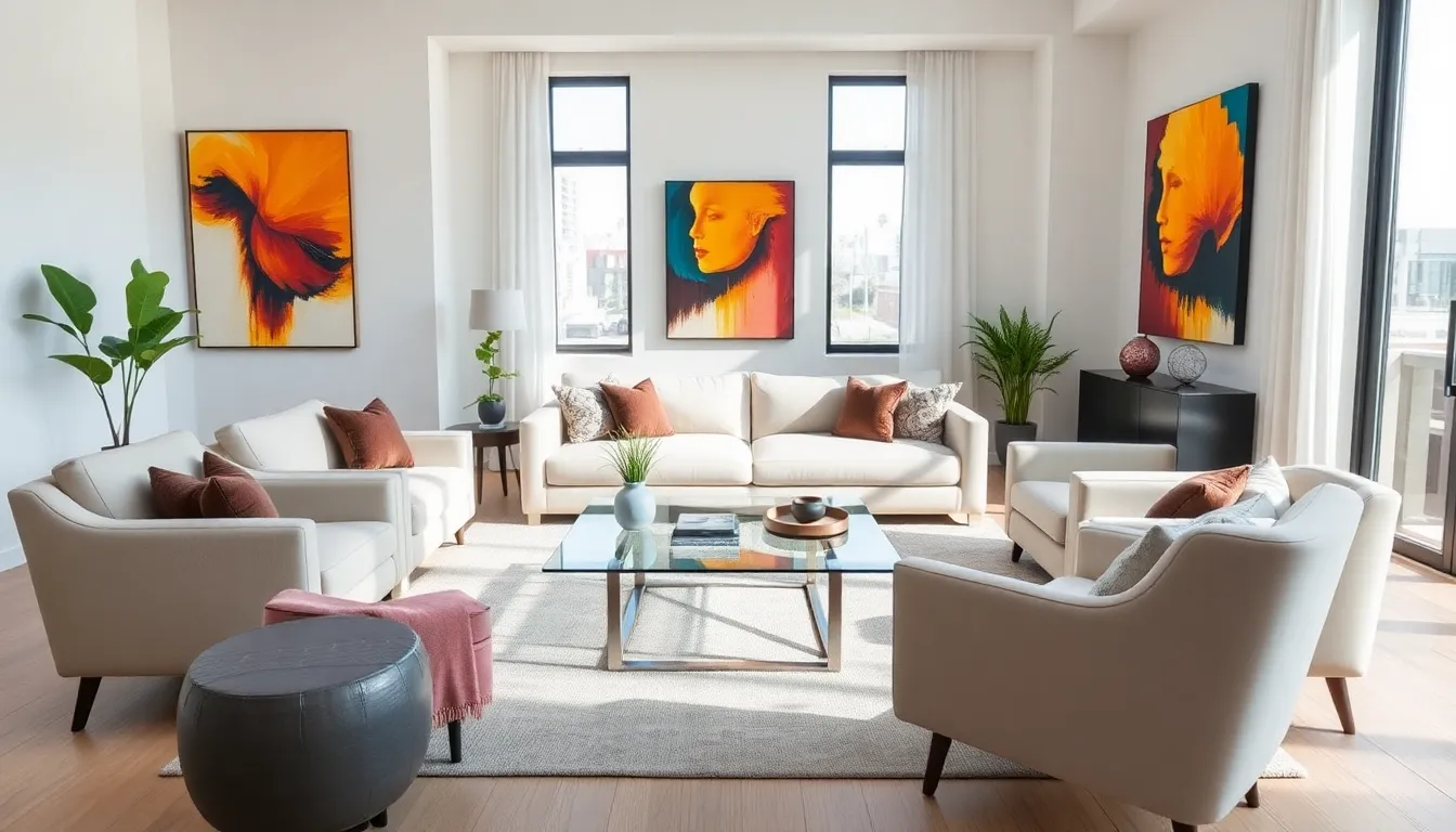 modern residential interior design showcasing balance and color harmony.