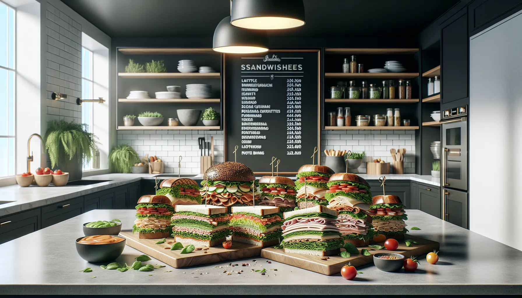 Potbelly sandwiches showcased on a stylish table with nutritional facts.