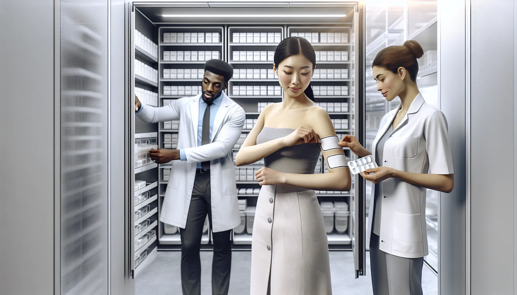 healthcare professionals demonstrating application of Hondingo88 patches.