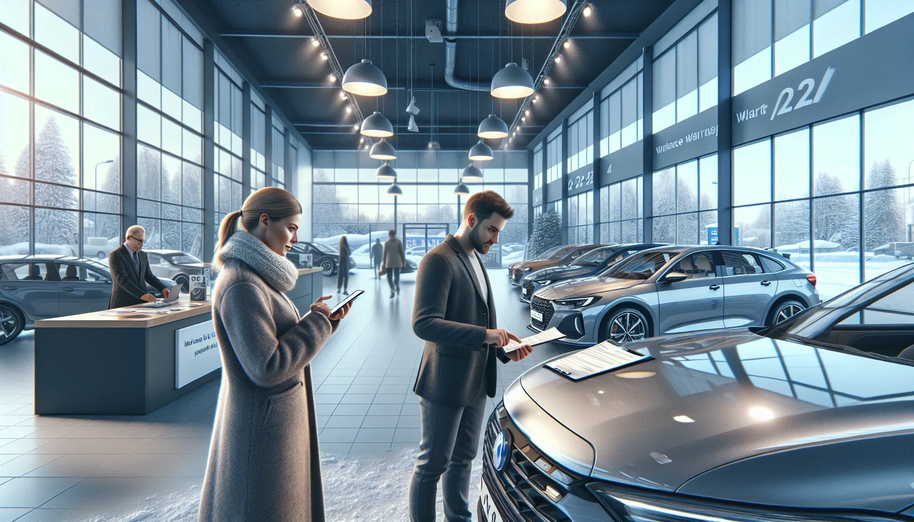 Buyer compares a finn listing with a used car condition report in norway.