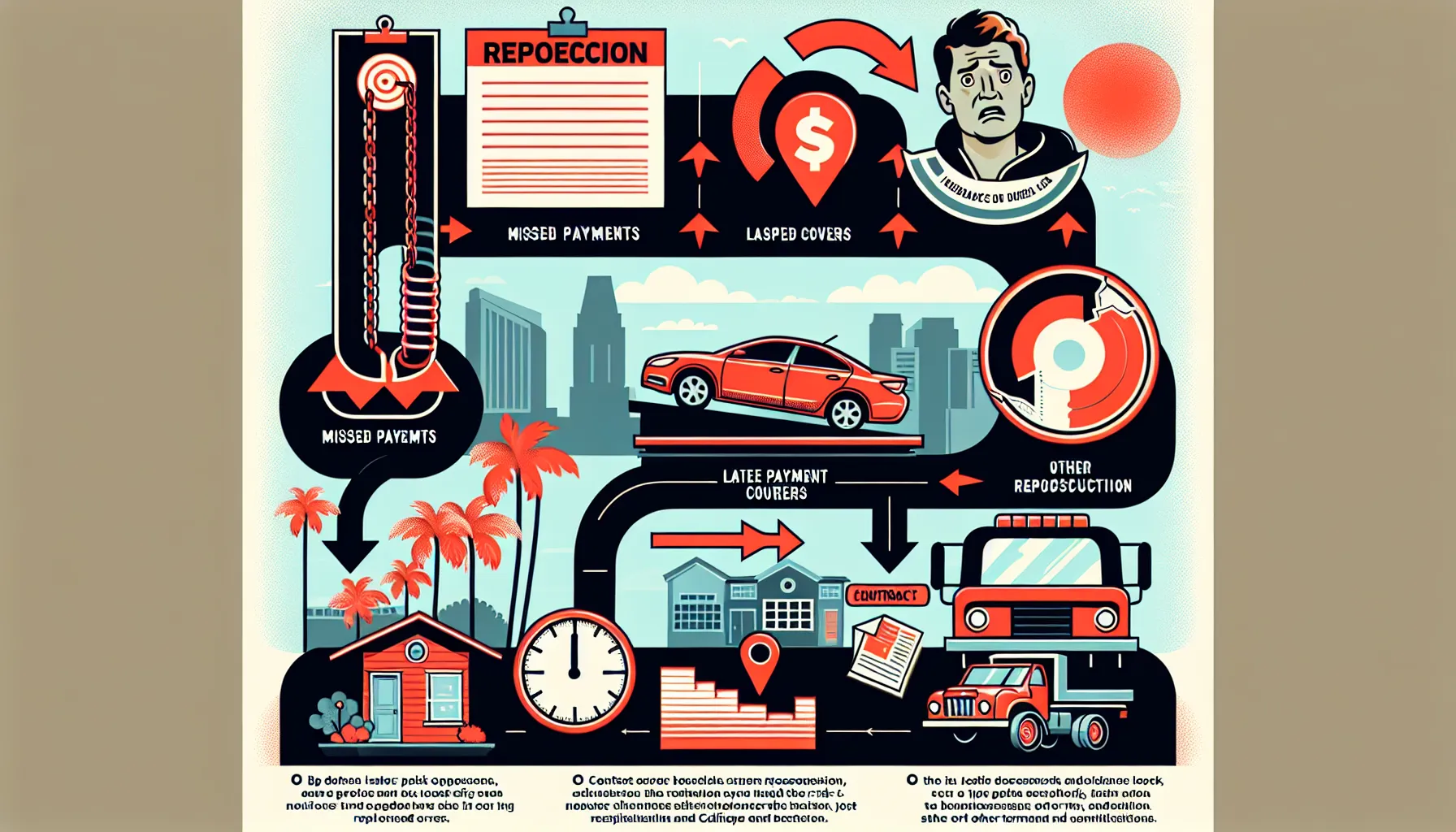 diagram of steps in San Diego vehicle repossession process