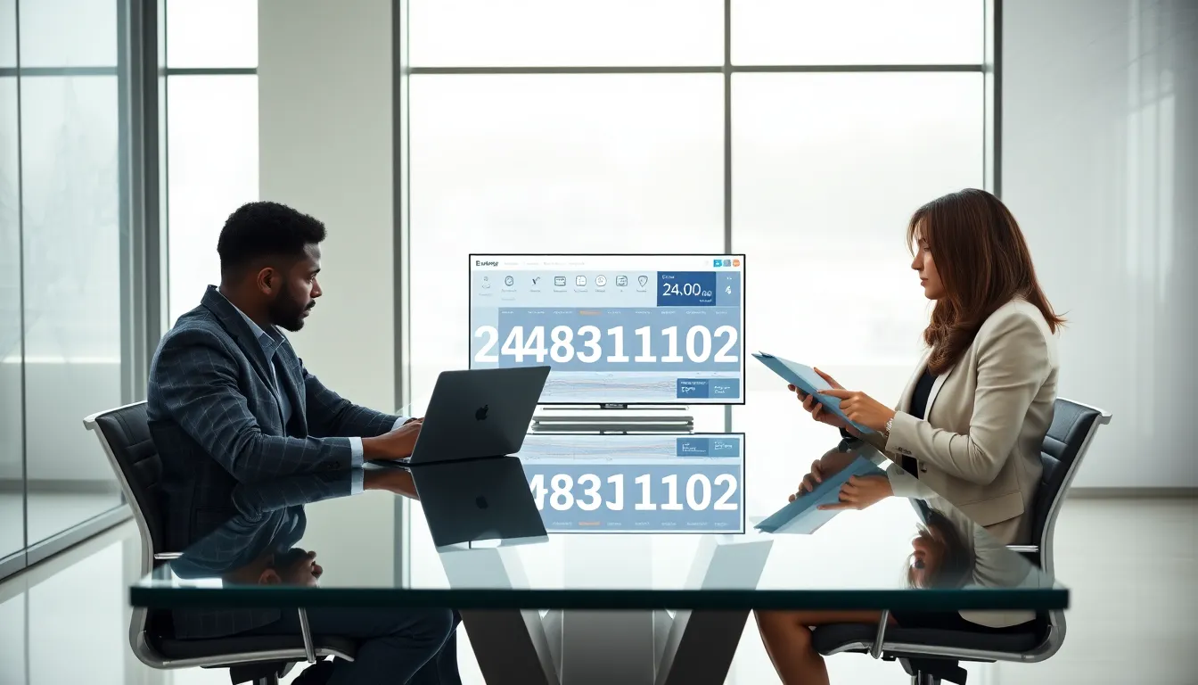 diverse team discussing data analytics in a modern office.