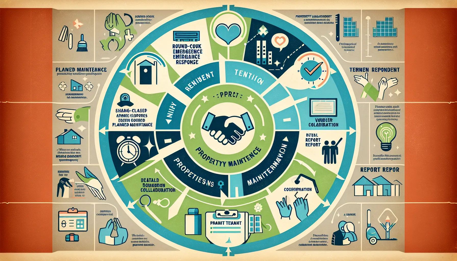 infographic of maintenance service team’s key property solutions
