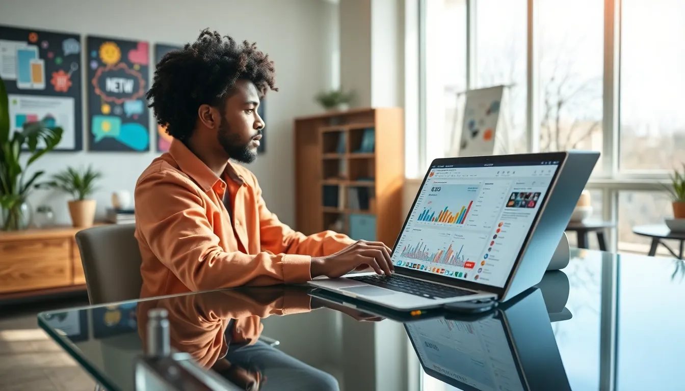 professional creating content in a modern digital workspace.