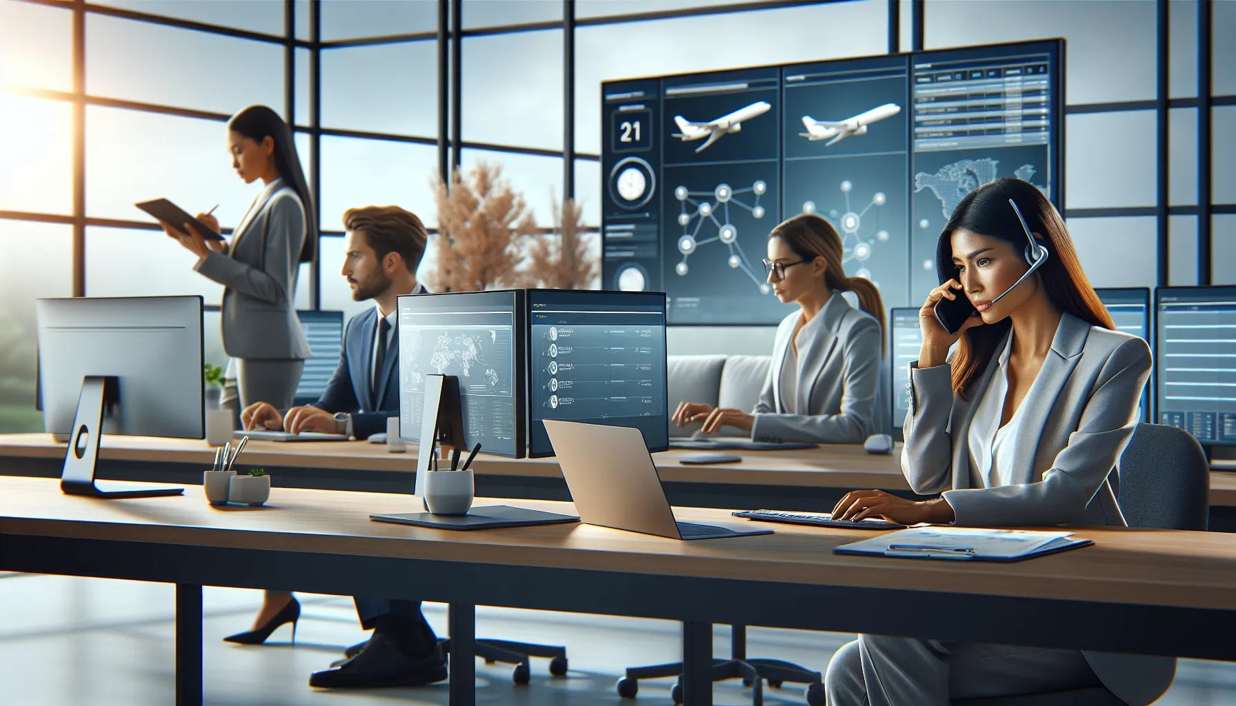 customer support team assisting with package tracking.