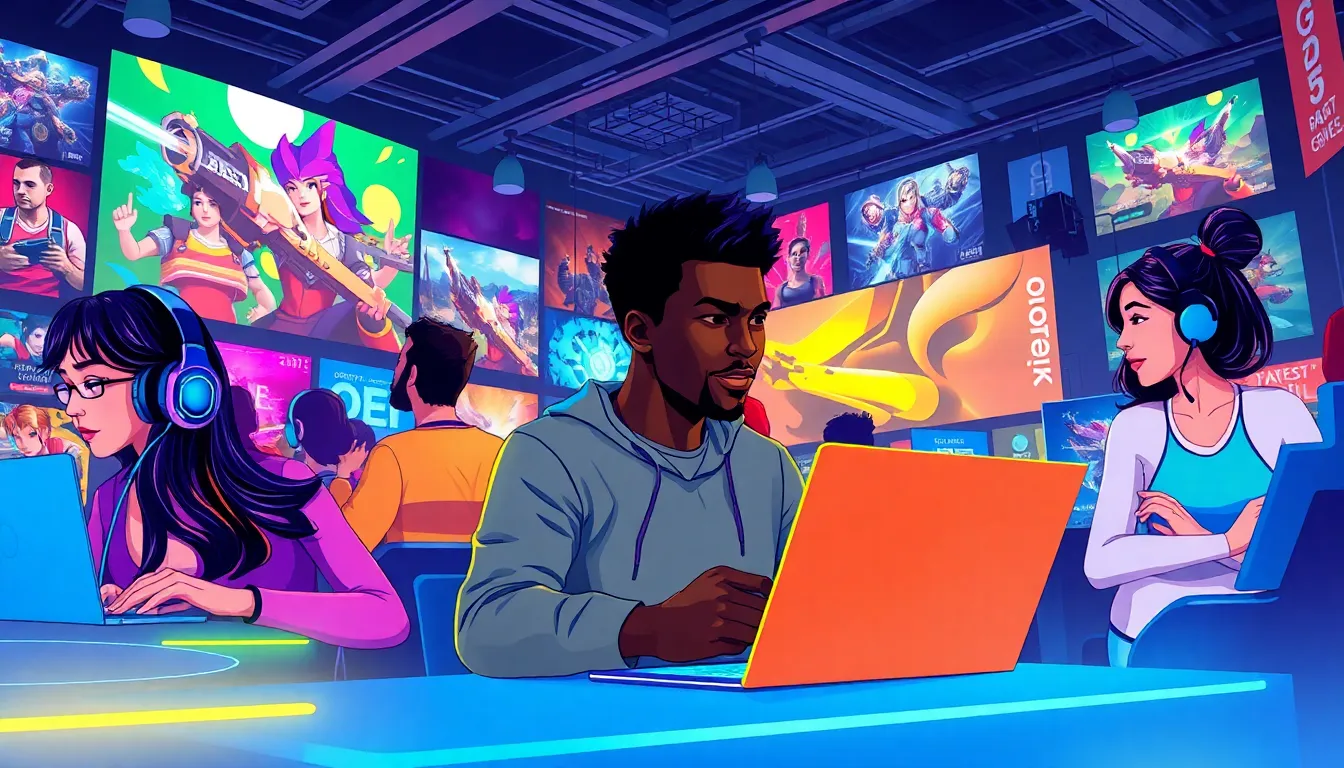 diverse players engaged in a vibrant gaming ecosystem.