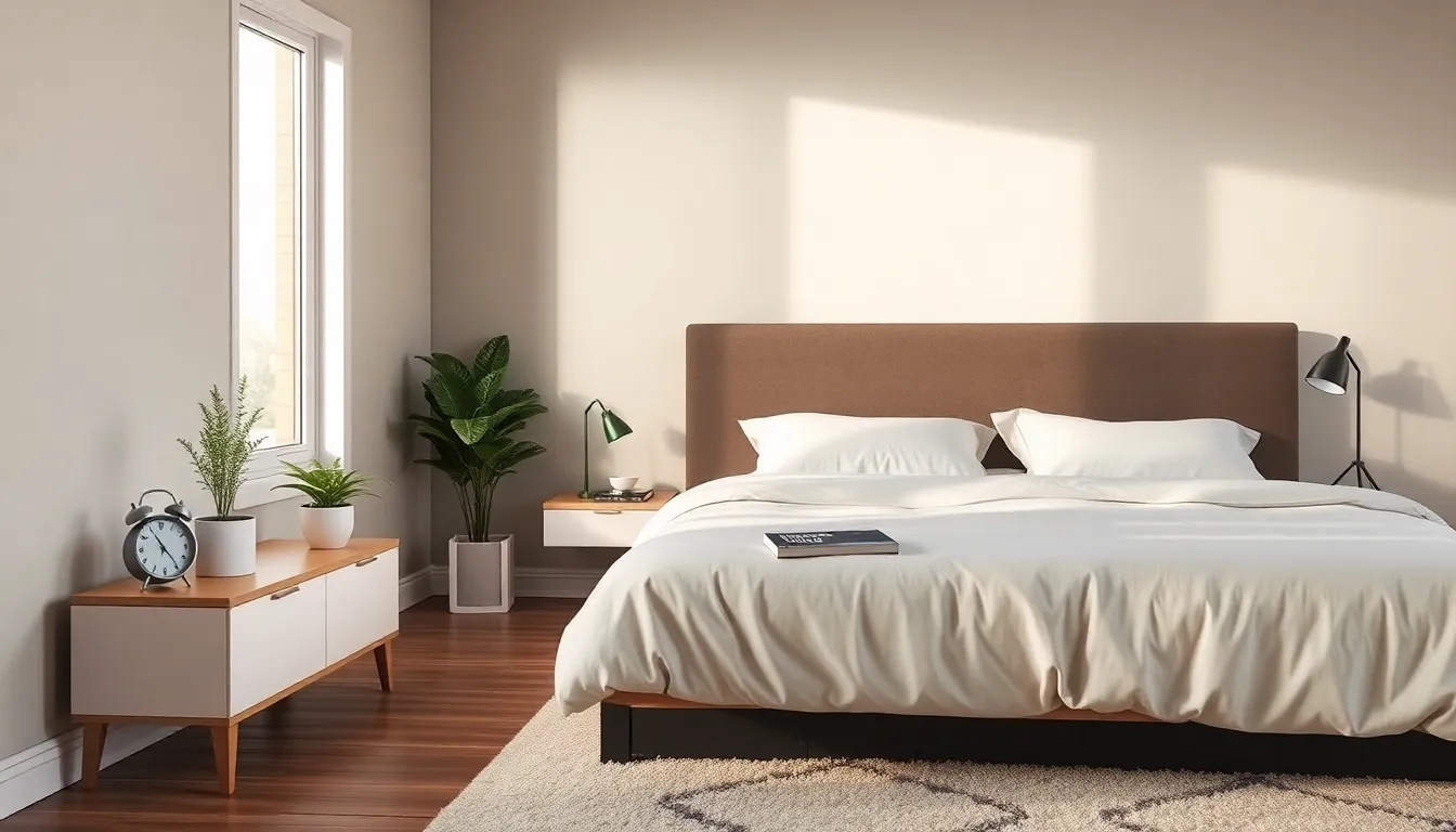 serene bedroom promoting quality sleep for muscle recovery.