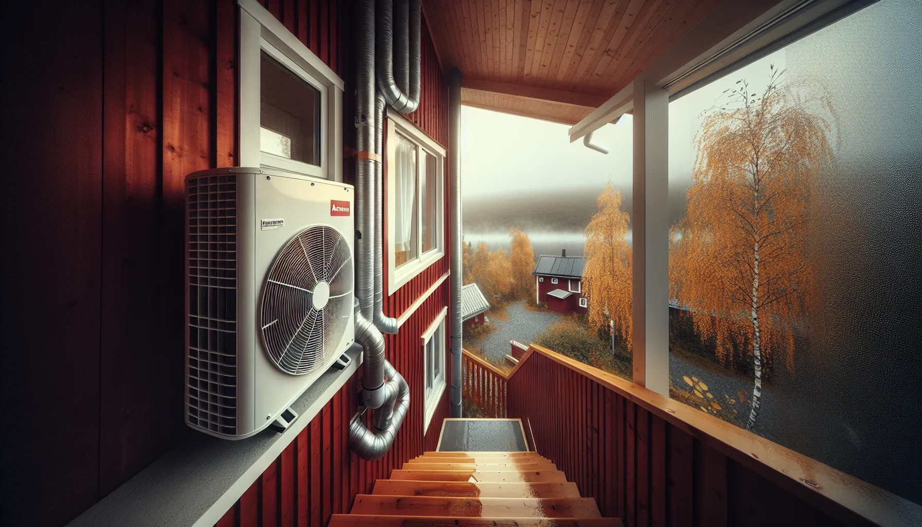 Quiet inverter heat pump contrasts with rattling on/off unit at norwegian home.