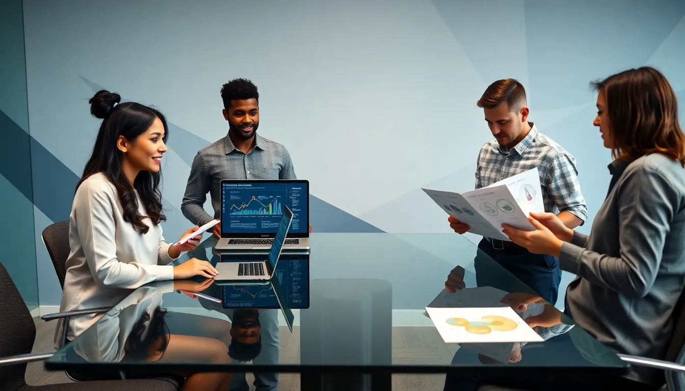 diverse programmers discussing the evolution of programming languages in an office.