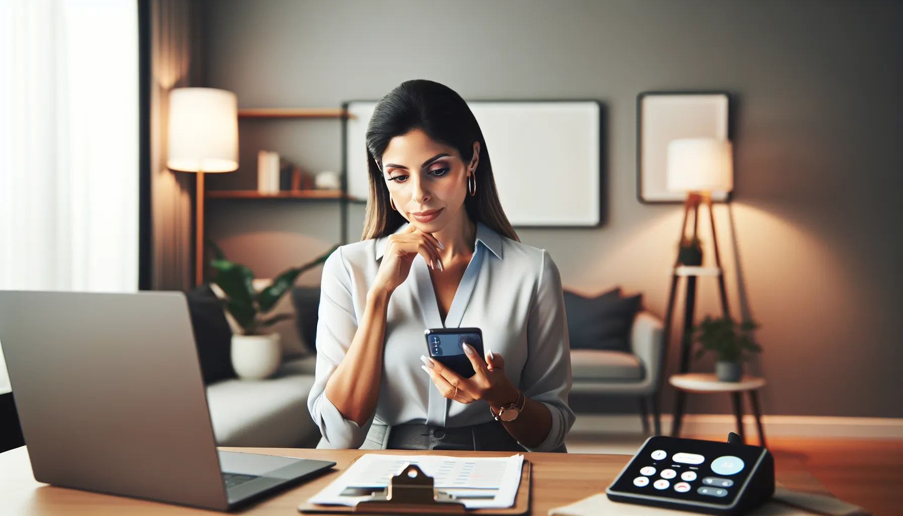 person considering whether to answer a call from an unknown number.