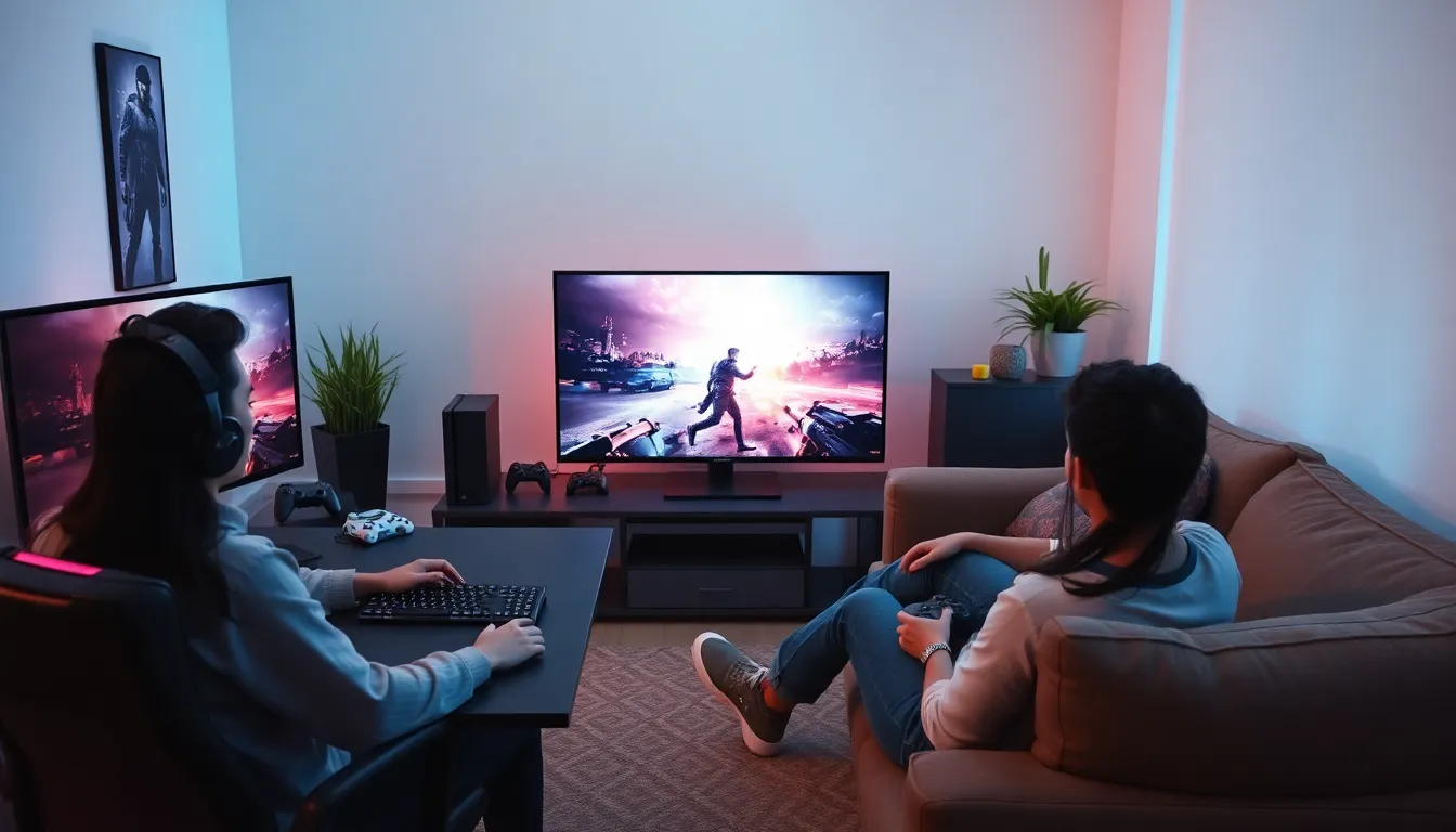 diverse gamers playing Battlefield V across different platforms.