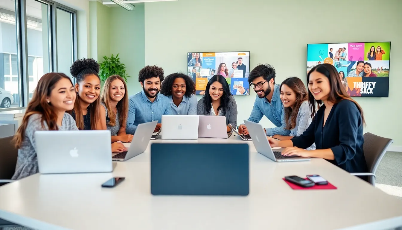 a diverse team planning budget-friendly events in a modern office.