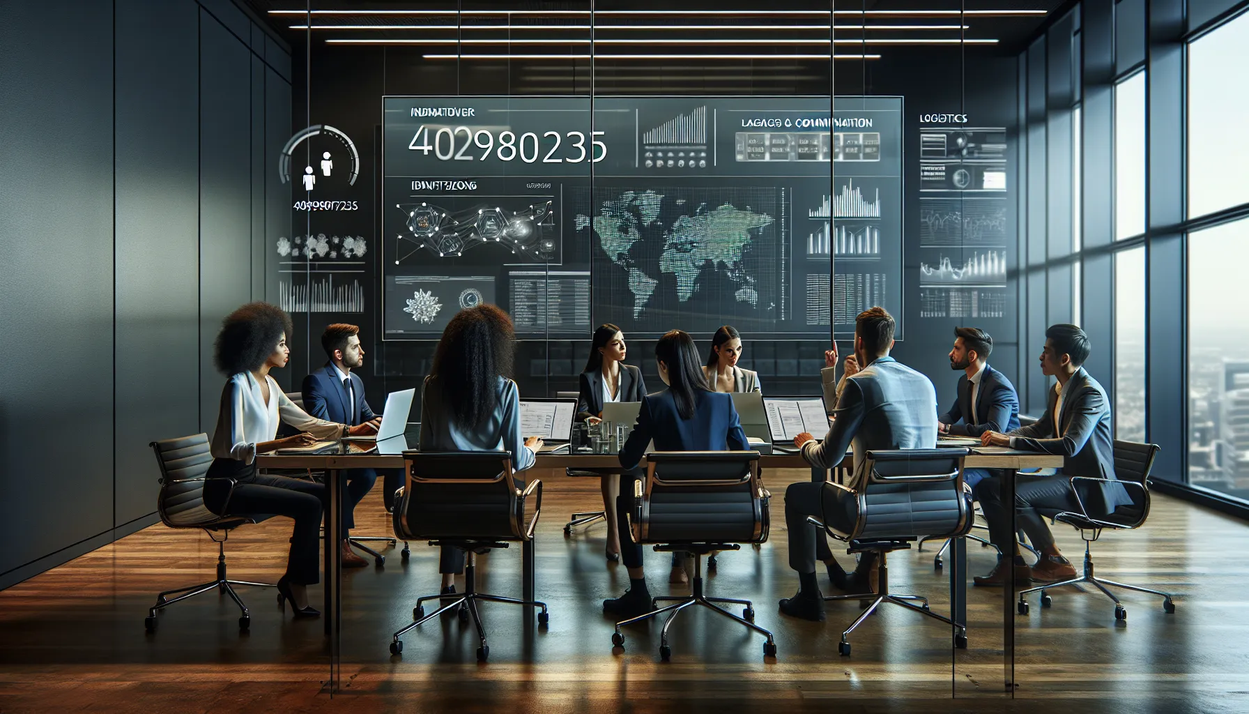 diverse professionals collaborating in a modern office setting.