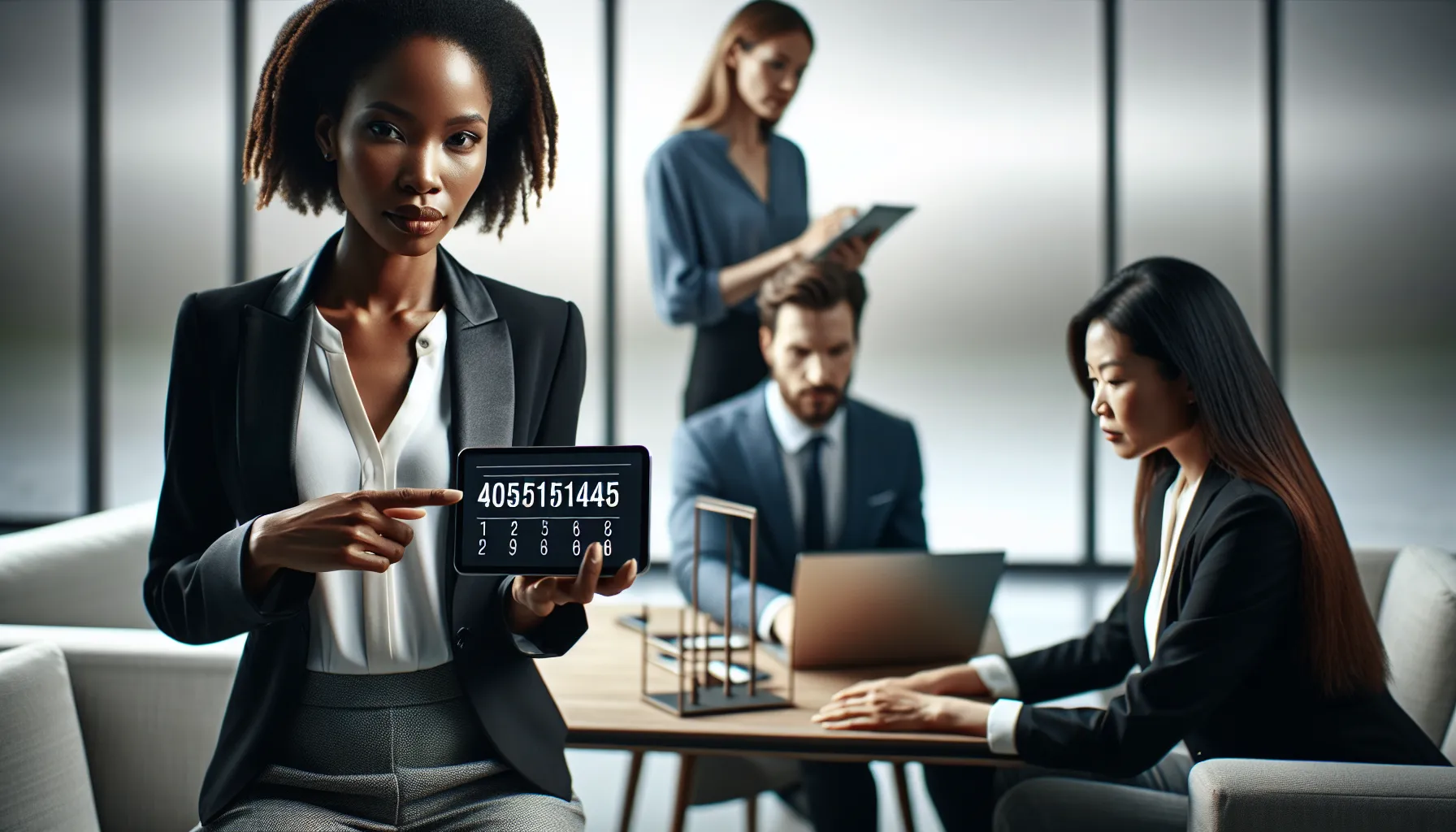 professionals discussing the significance of a phone number in a modern office.