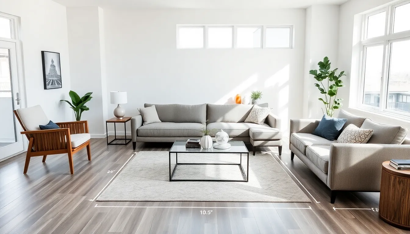 a stylish living room with modern and rustic furniture options.