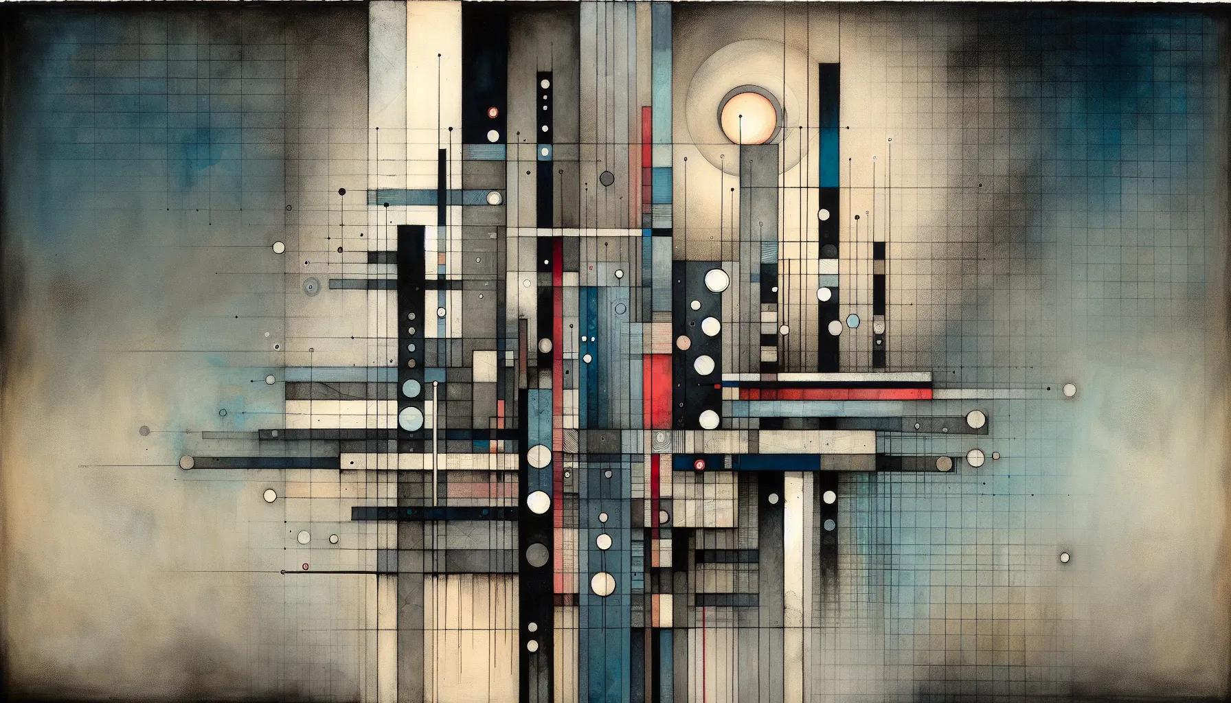 Layered abstract shapes suggesting legal tension, signals, and fractured contractual forms. - Can Physician Assistants Fight a For-Cause Termination
